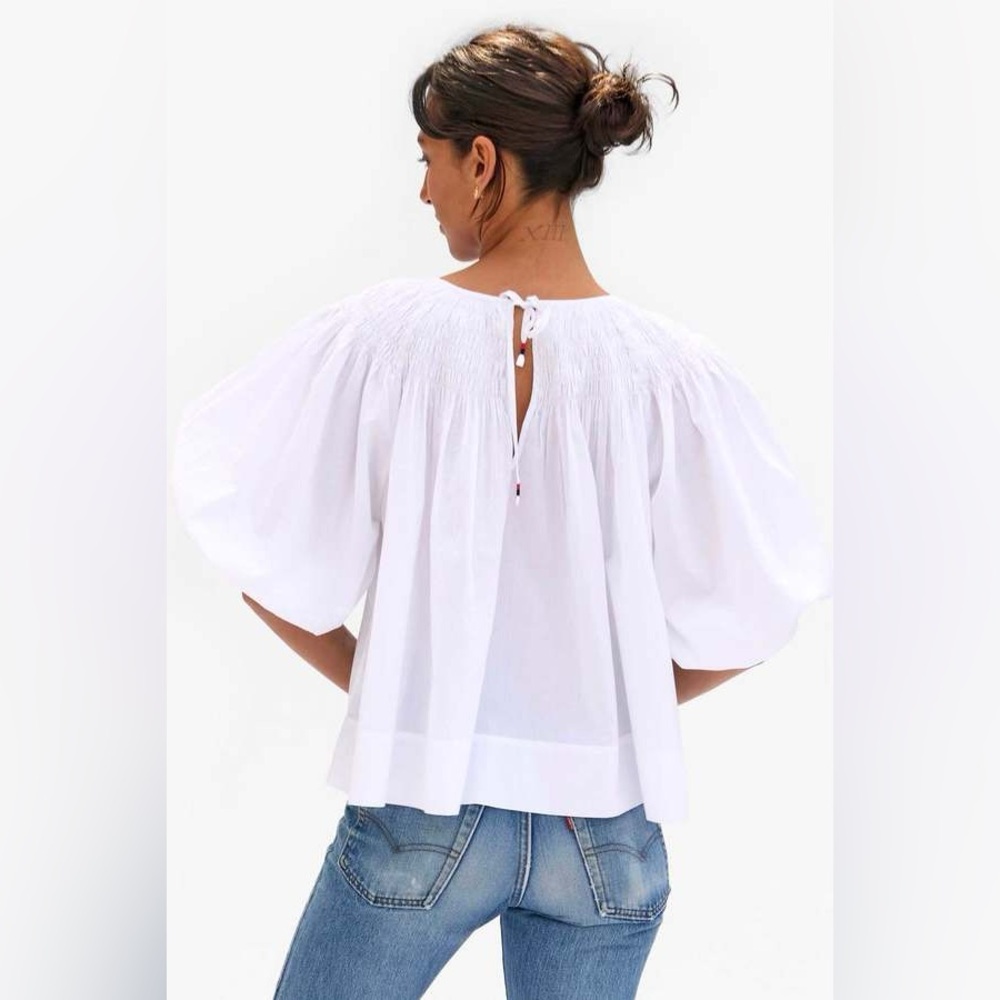 Clare V. Fleur Blouse White - Picture 3 of 7